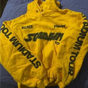 Yellow Stadium Tour Hoodie Bieber